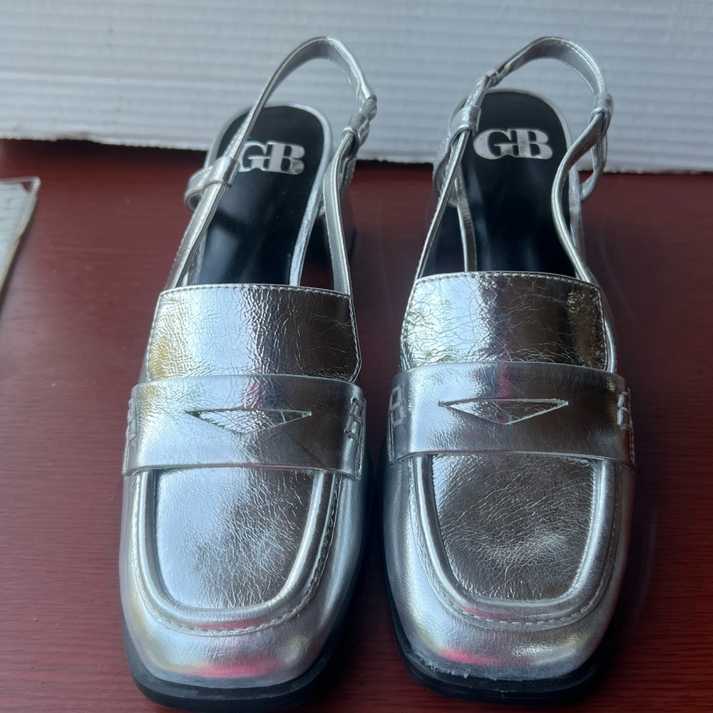 GB Girls Silver‎ Loafers